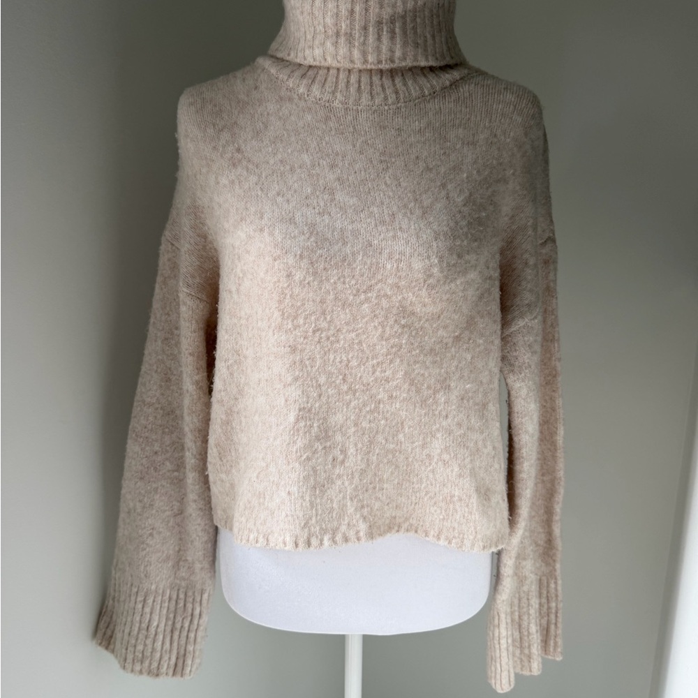 Z Supply Soft Beige Turtleneck Sweater